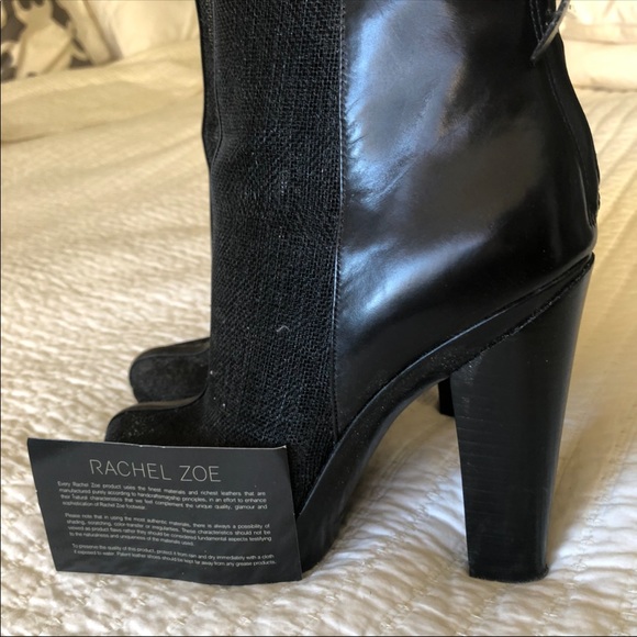 Rachael Zoe leather platform mesh boots sz 8 - Picture 5 of 13